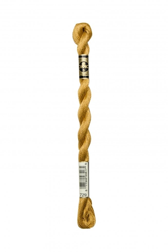 Hilo DMC Cotton Perle Tamaño 5 Color 729 - unidad miniatura 1