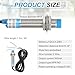 MECCANIXITY Inductive Proximity Sensor Set,NPN NO M12 DC 6-36V 300mA Proximity Switch Detector Approach Sensor 4mm 3 Wire for Industrial Automation LJ12A3-4-Z/BX