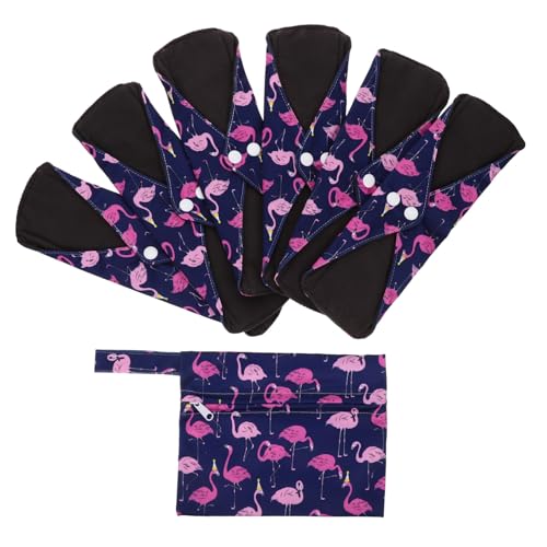 OATIPHO Compresas Reutilizables de Portátil Paquete de Unidades con Bolsa de Almacenamiento Almohadillas Higiénicas Lavables y Transpirables para Uso Femenino Doméstico