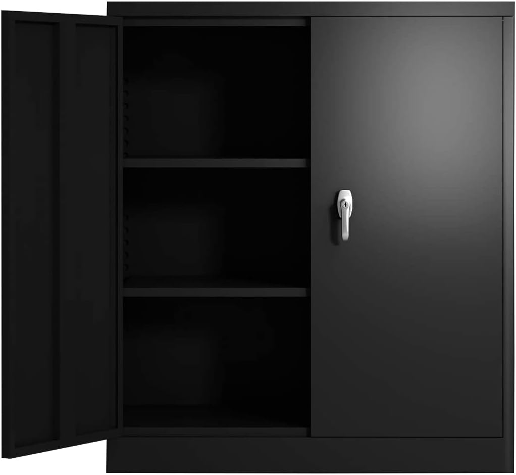 Qudasar PDTXCLS SPPRANDOM HLXFF3 No Brands GangMei Storage Cabinet with 2 Adjustable Shelves and Lockable Doors,Industrial and Office Usage.Machine Cabinet. Metal Storage Cabinet,Assembly Required
