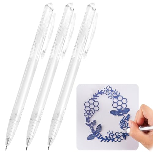 3 piezas Knife pen craft cutting tools, bolígrafos de precisión para cortar papel con agarre antideslizante, bolígrafo cuchillo para estudiantes, herramienta de corte creativa
