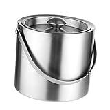 Zerodeko Eiskübel Rostfreier Speicher Eimer für Weinflaschen Eleganter Flaschenkühler für Partys und Besondere Anlässe Perfektes für Hochzeiten