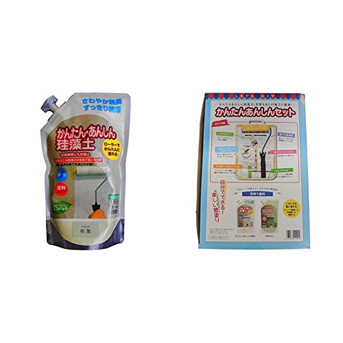 フジワラ化学 珪藻土壁材 かんたん・あんしん珪藻土 1.5Kg ワカバ かんたんあんしんセット セット