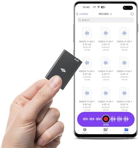 64GB Lymorvex Magnetic Voice Activated Recorder - 4800 Hours Recording Device, Voice Recorder AI-Intelligent Noise Reduction & USB-C Audio Recorder for Lectures/Meetings/Interviews