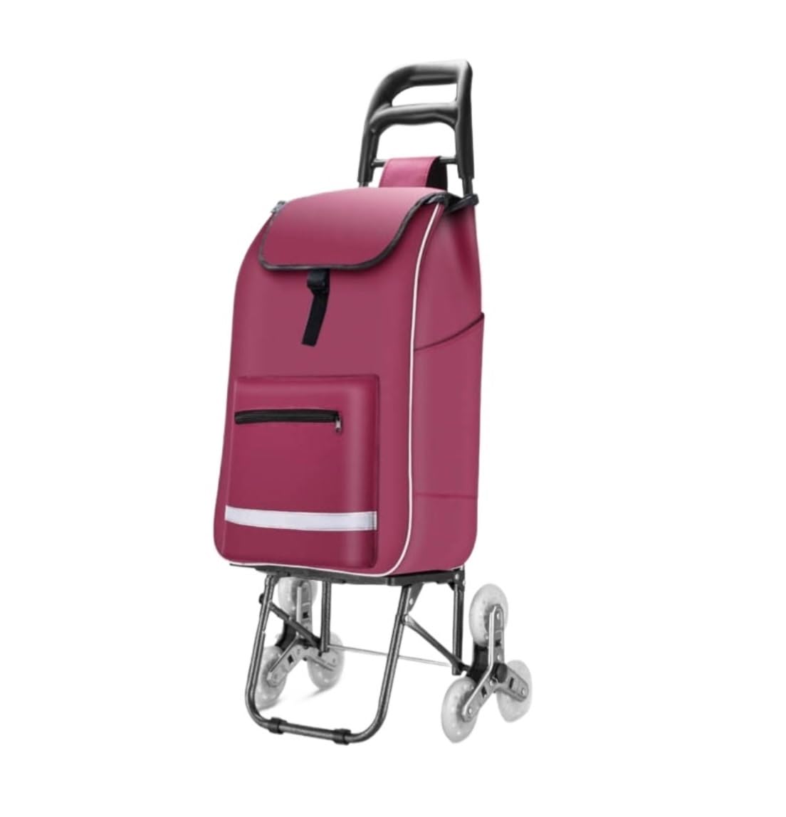 shopping trolleys. 6 Wheels Stair Climbing Trolley Bag Detachable for Travel Picnic Camping Grocery(B)