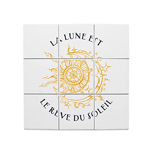 Carreaux céramique décoratif 15,2x15,2 cm azulejos muraux bohème la lune et le soleil