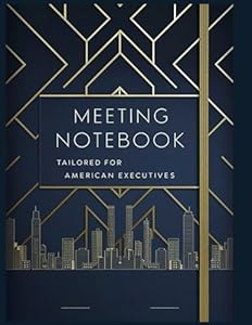 Meeting Notebooks for Work, Daily Planner for Project Management, Office, Business, Notes, Organizer (160 Pages, 8.5 x 11 in)