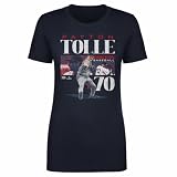 500 LEVEL Payton Tolle Boston Player Name Shirt for Women (Navy, Medium)