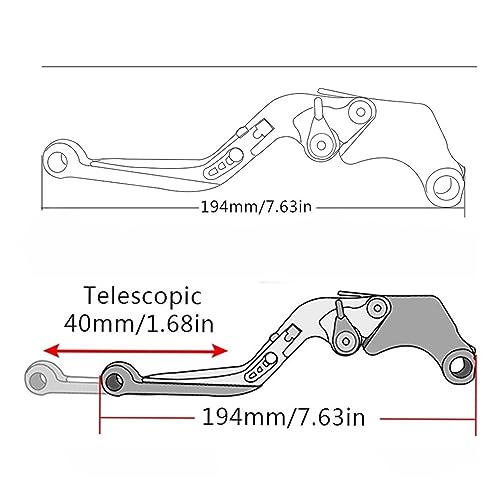 Leviers de frein moto réglables et poignées ergonomiques VTX 1300