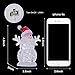 Small Christmas Figurines Battery Operated RGB Color Changing Decorations Light Indoor Christmas Ornament for Table Decoration and Gift - Acrylic Snowman,Santa Claus,Reindeer,4.5inch(3 Pack)