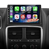 NHOPEEW 9 Inch Touchscreen Android Dodge Headunit - Wireless CarPlay & Android Auto/WiFi/EQ/GPS + AHD Backup Camera for Dodge Grand Caravan 2011-2020 and Chrysler Grand Voyager 2011-2015
