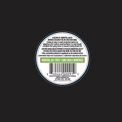 Caron & Doucet - Cutting Board & Butcher Block Conditioning Oil & Wood Finishing Wax Bundle | 100% Plant-Based & Vegan, Best For Wood & Bamboo Conditioning & Sealing | Does Not Contain Mineral Oil! #TOP6