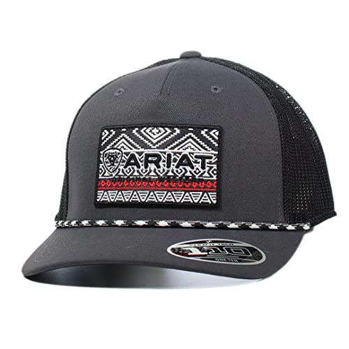 Casquette pour homme ARIAT Flexfit 110 Southwestern Rope Snapback grise en taille unique