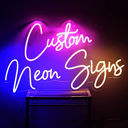 Segorts Letrero Neon Personalizado, Letreros de neón personalizados, Letrero de Neon LED Personalizado, Letras con Nombre Personalizadas Luces Decorativas Para Fiestas, Bodas, Cumpleaños, Dormitorio