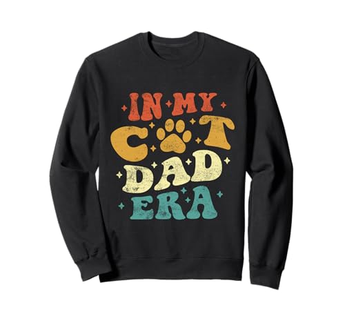 In My Cat Dad Era Funny Cat Dad Lovers Vintage Día del Padre Sudadera