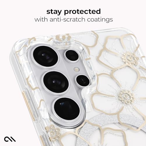 Case-Mate Samsung Galaxy S26 Ultra Case [Magnetic & Wireless Charging] - Sparkly Floral Phone Case w/12ft Drop Protection - Premium Magnetic Phone Cover for Samsung Galaxy S26 Ultra 6.9" - Floral Gems by Case-Mate - Used condition - Image 4