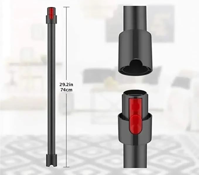 Compatible for Dyson，V7 V8 V10 V11 V15 Quick Release Extension Wand Replacement Cordless Stick Vacuum Cleaner Parts(Metal Pipe)(Black Poles)
