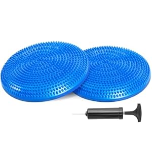Balance Disc with Air Pump Wobble Cushion for Stability Workout 2 PCS