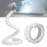 Welding Fume Extractor Arm, Articulated Hose with Hood & Nozzle for Laser Engraver, Soldering Station & Laboratory Fume Hood(White OD 110mm(2in),L 1m/3.3ft)