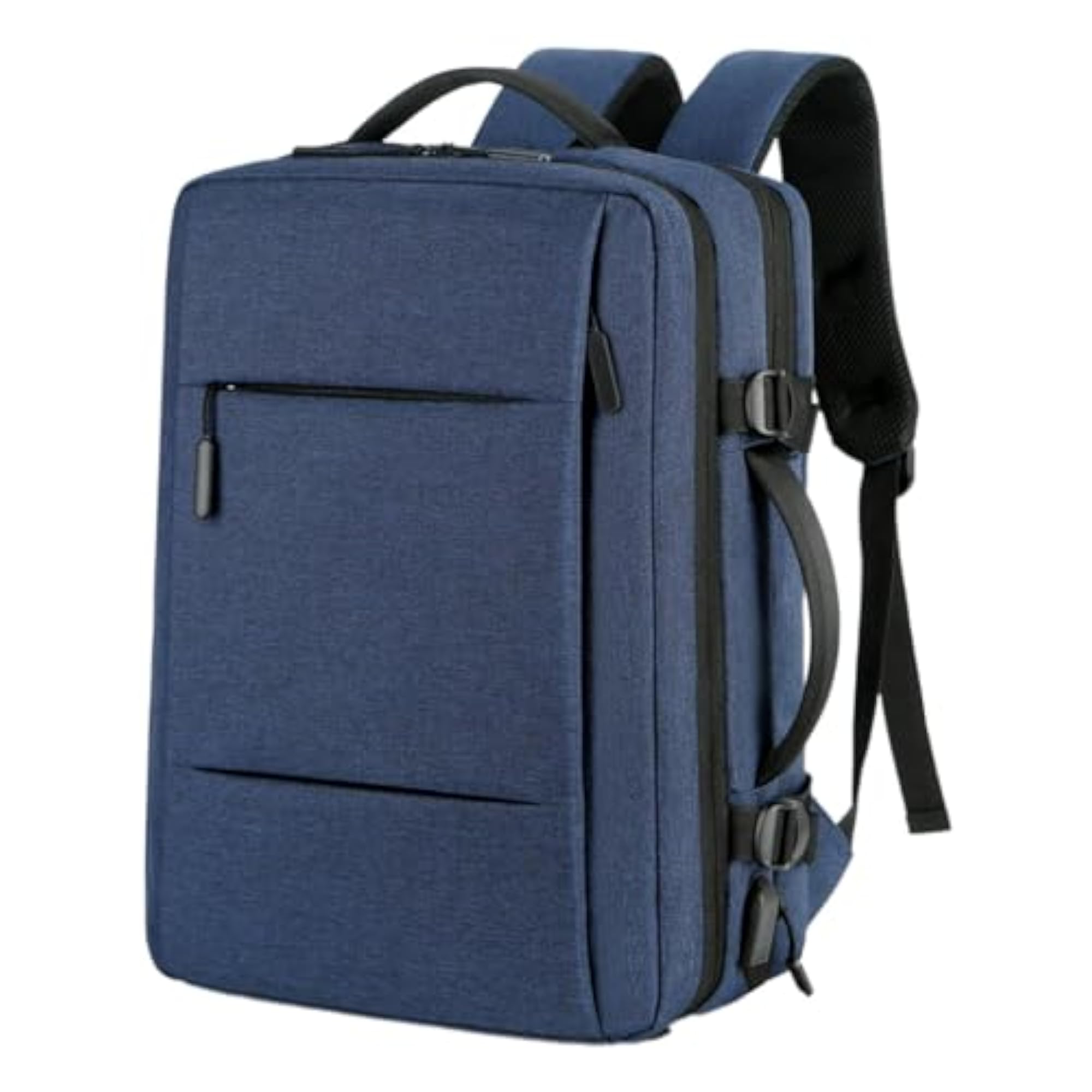 Portable Multi-PU Leather Laptop Bag for Weekender Hiking, Dark Blue