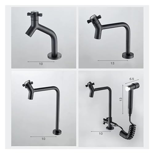 Robinet de lavabo extractible en laiton avec douchette extensible orange - 7