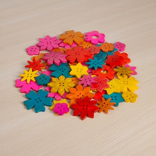Flores de cáscara de coco para solucionar la falta de materiales plásticos en las aulas 2