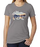 Mama Bear Mountain, Woman's Graphic T-Shirts- Cute Mom Shirts - Heather Grey MH200WMOM S2 XS