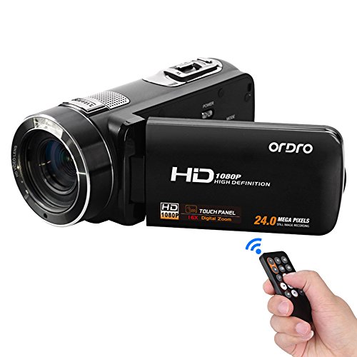 1080p Full Hd Video Camera 16x Digital Zoom Teleconverter Wide Angle Digital Rotation Touch Screen Max 24mp Support Face Detection (HDV-Z8)