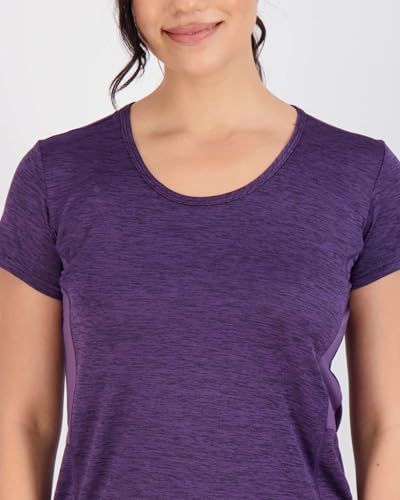 Image of Real Essentials 5 Pack: Women's Short Sleeve T-Shirts Workout Tops Fitness Pilates Gym Activewear Athletic (Plus Available)