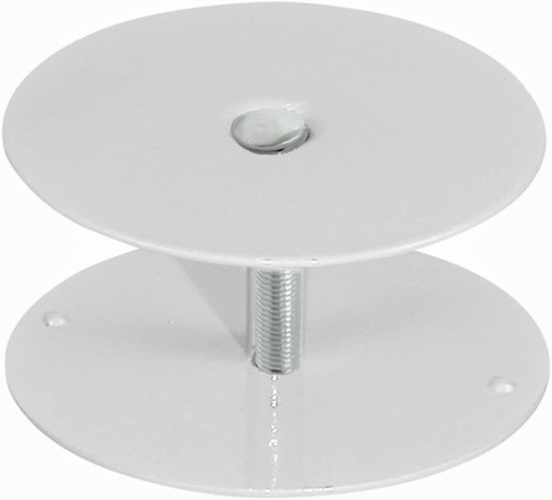 Door Knob Deadbolt Hole Cover Round Filler Plate 3-inch Diameter Maintains Door Security (White)