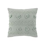 Farbe Salbeigrün Arinosa Kissen Dekokissen Landhaus Salbeigrün Baumwolle 40x40 gefüllt