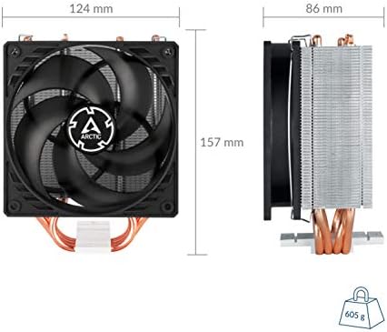 ARCTIC Freezer 34 - Tower CPU Cooler for Intel and AMD, Pressure-Optimised 120 mm PWM Fan with PST, Direct Touch Technology - Black