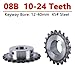 08B Industrial Drive Sprocket Wheel 45# Steel Chain Gear 10 11 12 13 14 15 16 17 18 19 20 21 Teeth Bore 16mm 1Pcs(13 Teeth)