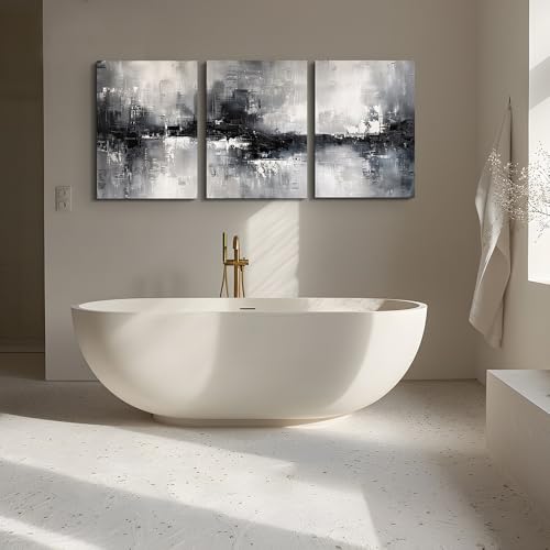 DZRWUBHS Canvas Wall Decor for Bedroom Black And White Wall Painting Wall Art for Living Room Inspirational Abstract Wall Pictures Artwork Modern Office Minimalist Home Decor Ready to Hang Set of 3