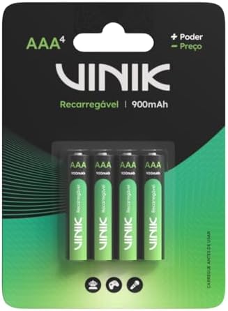 PILHA RECARREGÁVEL AAA C/4-900MAH 1.2V - VP3AB4R