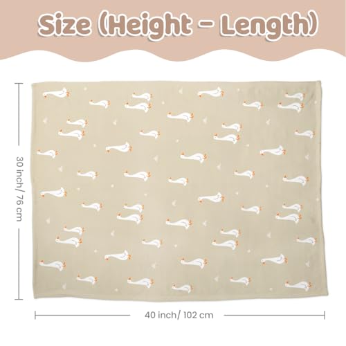 Image of SANDJEST Goose Minky Blanket 30 x 40 Inches, Gift for Christmas Birthday