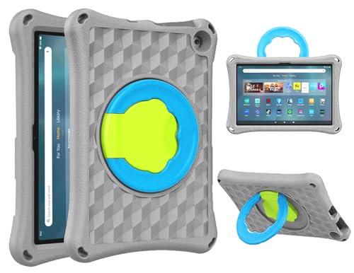 New 10in Tablet Case for Kids(2021/2023 Release 11th/13th Generation),DJ&RPPQ ipad 10 case Light Weight Anti Slip Shockproof Kids Friendly Case for 10 inch Tablet. (Gray)