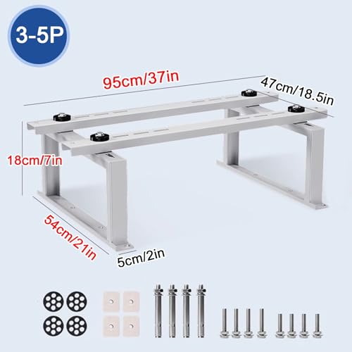 Support de fixation au sol pour climatiseur base réglable 660 lbs - 2
