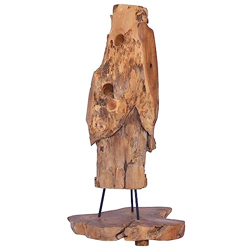 Soporte para 8 botellas de vino de madera de teca sólida miniatura 2