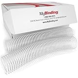 MyBinding 4 to 1 Pitch Spiral Binding Coil - 360 Sheets - 40 milimeter Diameter, White, Qty 100 (P10