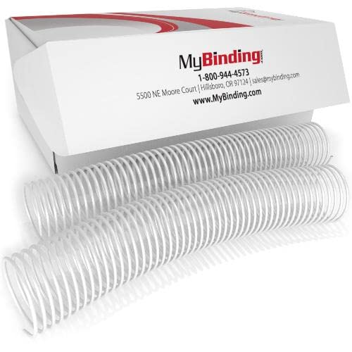 Mybinding 4 To 1 Pitch Spiral Binding Coil - 360 Sheets - 40 Milimeter Diameter, White, Qty 100 (P101-40-12) #TOP6