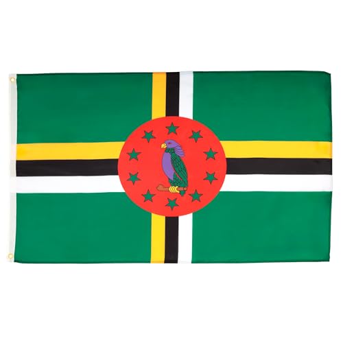 Image of AZ FLAG Set of 2 Dominican Flags - 90 x 60 cm - Dominican Flag 100% Polyester with Integrated Metal Eyelets