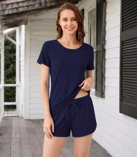 Image of WiWi Bamboo Viscose Womens Pajamas Cooling Sleepwear for Hot Flashes S-4X