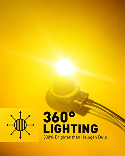 Image of AUXITO 7443 LED Bulb Amber Yellow, Turn Signal Light 7440 7441 7444 T20 Super Bright for Rear Front Blinker Turn Signal Marker Parking Light, Pack of 2