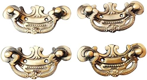 Vintage Brass Antique Finish Chest Handles/Drawer Pulls - Pack of 4, Pull handle