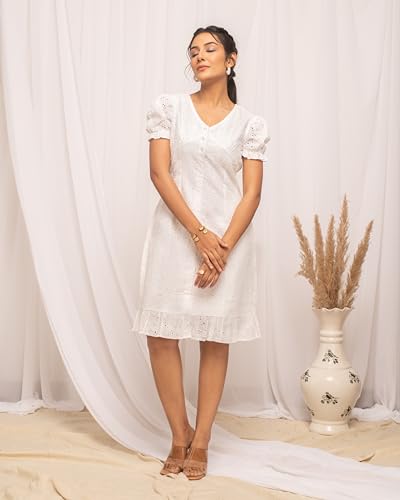 Image of FIORRA Women's Skater Knee Length Dress