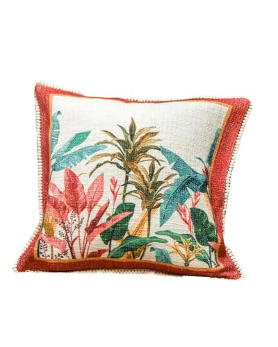 Image of Palm Stories Cushion Cover Set Decorative Pillow Cover & Throws for Living Room & Bedroom, Cushion Cover & Throws (Jungle)