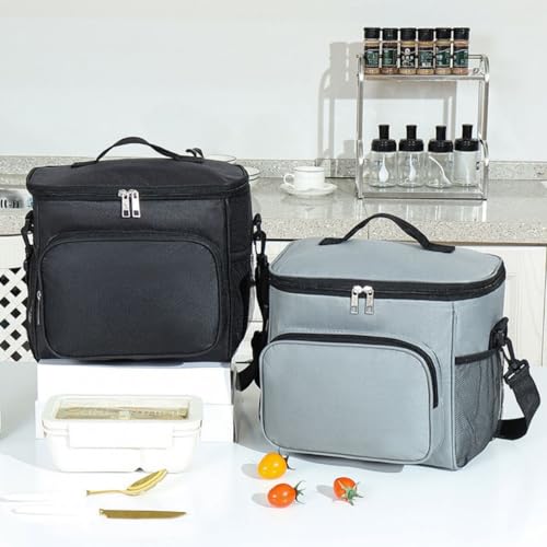 Bolsa Térmica Marmita Lancheira Fitness Trabalho Multuso (PRETO)