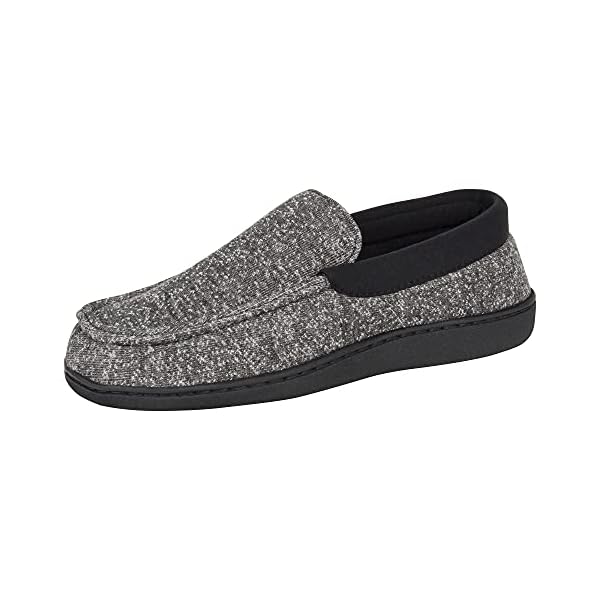 Hanes Men's ComfortSoft Memory Foam Knit Venetian Moccasin Indoor/Outdoor Slipper
