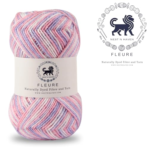 Image of Nestnhaven Acrowools Fleure Hand Knitting and Crochet Yarn. Pack of 1 Ball - 100gms. Shade no - NNHF (Multicolor14)